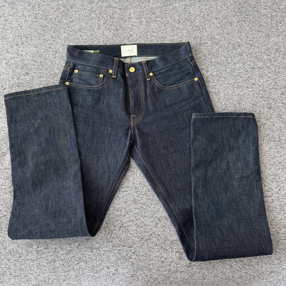 Sid Mashburn Selvedge Slim-Straight Dark Wash Jeans